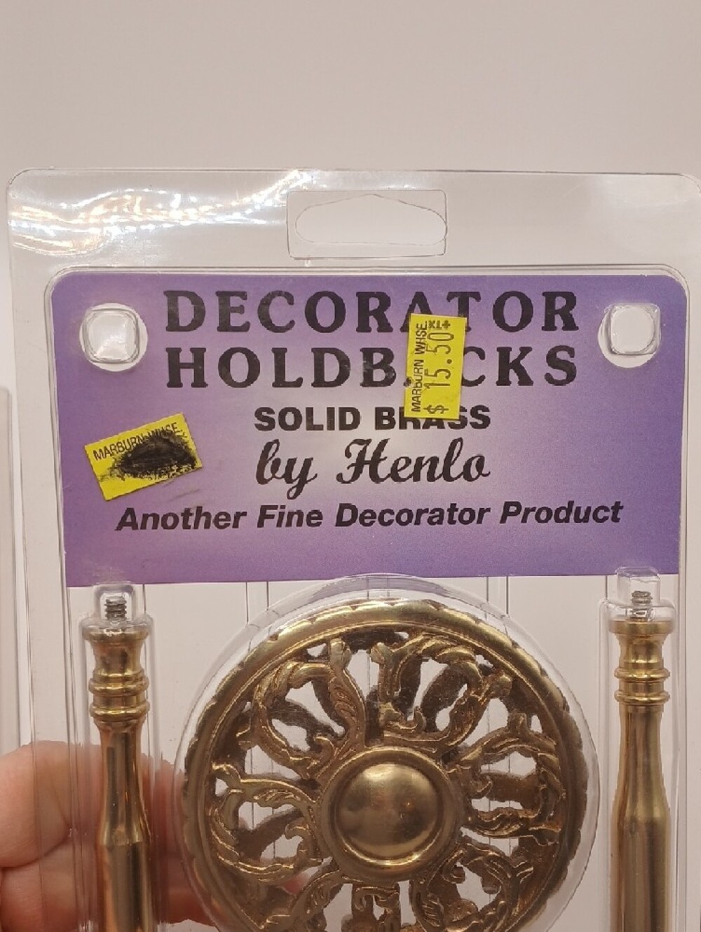 4 Brass Henlo Decorator Curtain Holdbacks - Picture 2 of 11